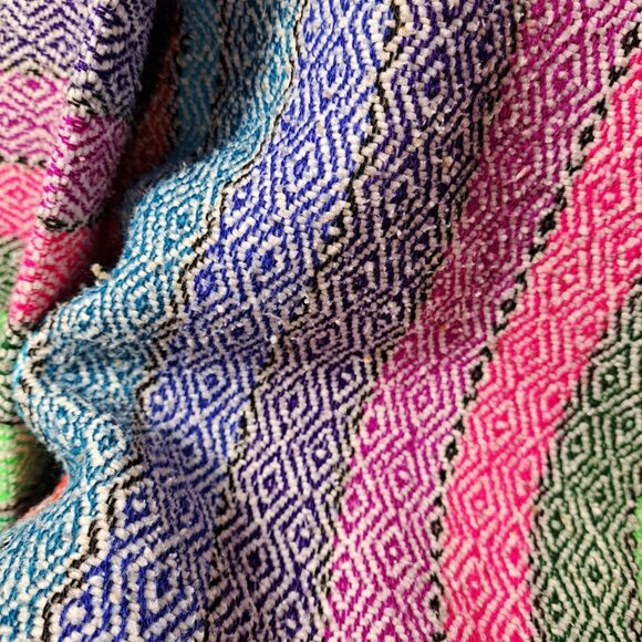 Molina Hoodie Mens M 38/40 Pullover Mexi Baja Beach Blanket Striped Multi Unisex - Picture 16 of 16